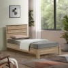Κρεβάτι OLYMPUS pakoworld σε sonoma απόχρωση 100x200εκ