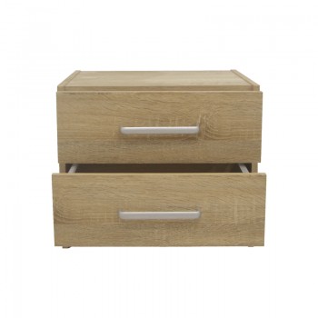 Κομοδίνο OLYMPUS pakoworld με 2 συρτάρια σε sonoma απόχρωση 47.5x40.5x40.5εκ