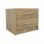 Κομοδίνο OLYMPUS pakoworld με 2 συρτάρια σε sonoma απόχρωση 47.5x40.5x40.5εκ