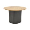 Tραπέζια σαλονιού Dovel pakoworld mdf σετ 2τεμ. sonoma-μαύρο μεταλλο