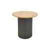 Tραπέζια σαλονιού Dovel pakoworld mdf σετ 2τεμ. sonoma-μαύρο μεταλλο