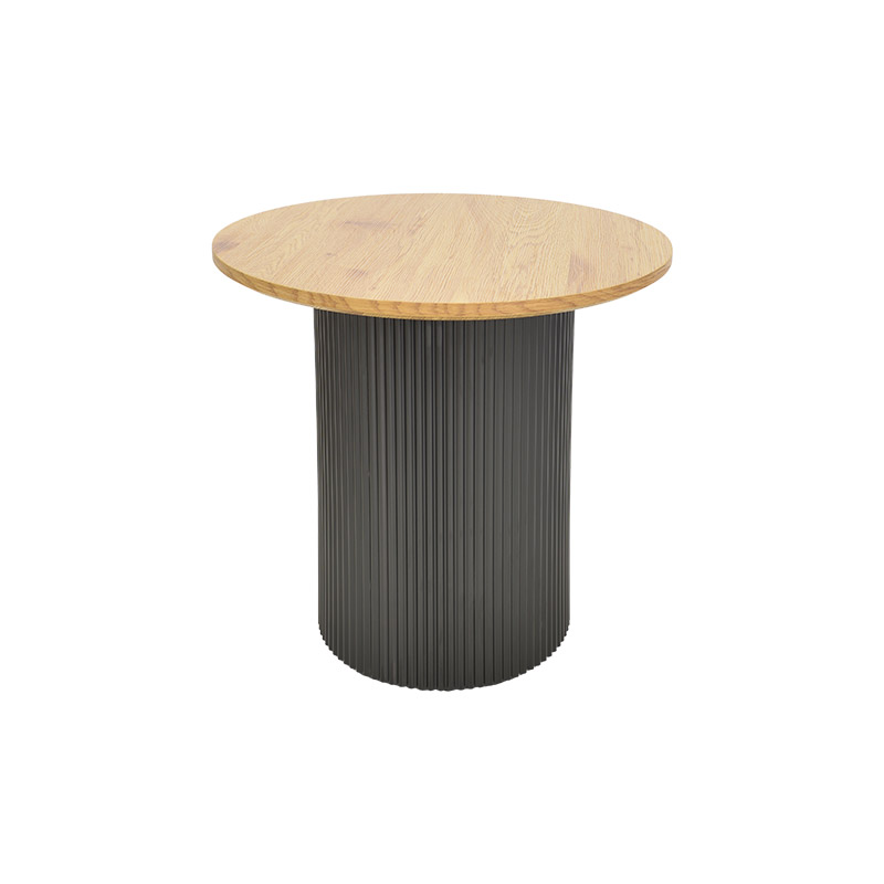 Tραπέζια σαλονιού Dovel pakoworld mdf σετ 2τεμ. sonoma-μαύρο μεταλλο