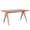 Τραπέζι Winslow pakoworld ξύλο rubberwood σε ανοιχτό καρυδί χρώμα 200x100x75εκ