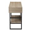 Κονσόλα Vien pakoworld σε sonoma-μαύρη απόχρωση 139x43x75.5εκ