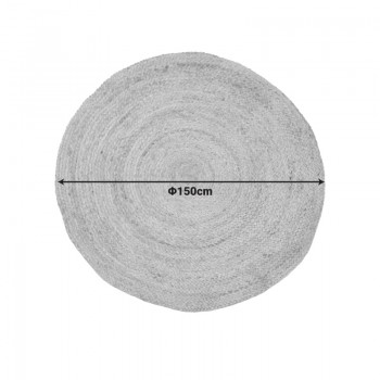 Χαλί Solon Inart μπεζ γιούτα Φ150x1εκ