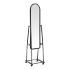 Καθρέπτης τροχήλατος Lomna pakoworld pp-μεταλλικός με ράφι σε μαύρη απόχρωση 38.5x37.5x160εκ