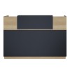 Γραφείο reception Lotus pakoworld σε χρώμα φυσικό - ανθρακί 200x70x110εκ
