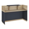 Γραφείο reception Lotus pakoworld σε χρώμα φυσικό - ανθρακί 200x70x110εκ