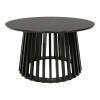 Τραπέζι σαλονιού Domonic pakoworld mdf σε μαύρη απόχρωση Φ80x45εκ