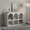 Μπουφές Emersi pakoworld με ράφια mdf σε λευκή απόχρωση 120x35x76εκ