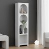 Βιβλιοθήκη Emersi pakoworld mdf σε λευκή απόχρωση 48x35x180εκ