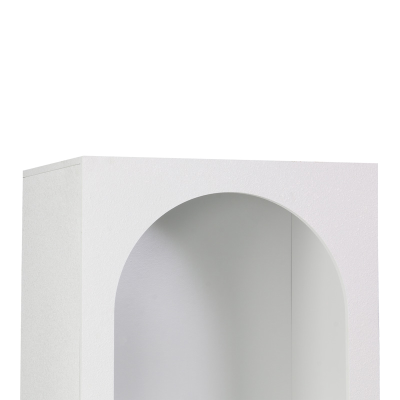 Βιβλιοθήκη Emersi pakoworld mdf σε λευκή απόχρωση 48x35x180εκ