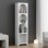Βιβλιοθήκη Emersi pakoworld mdf σε λευκή απόχρωση 48x35x180εκ