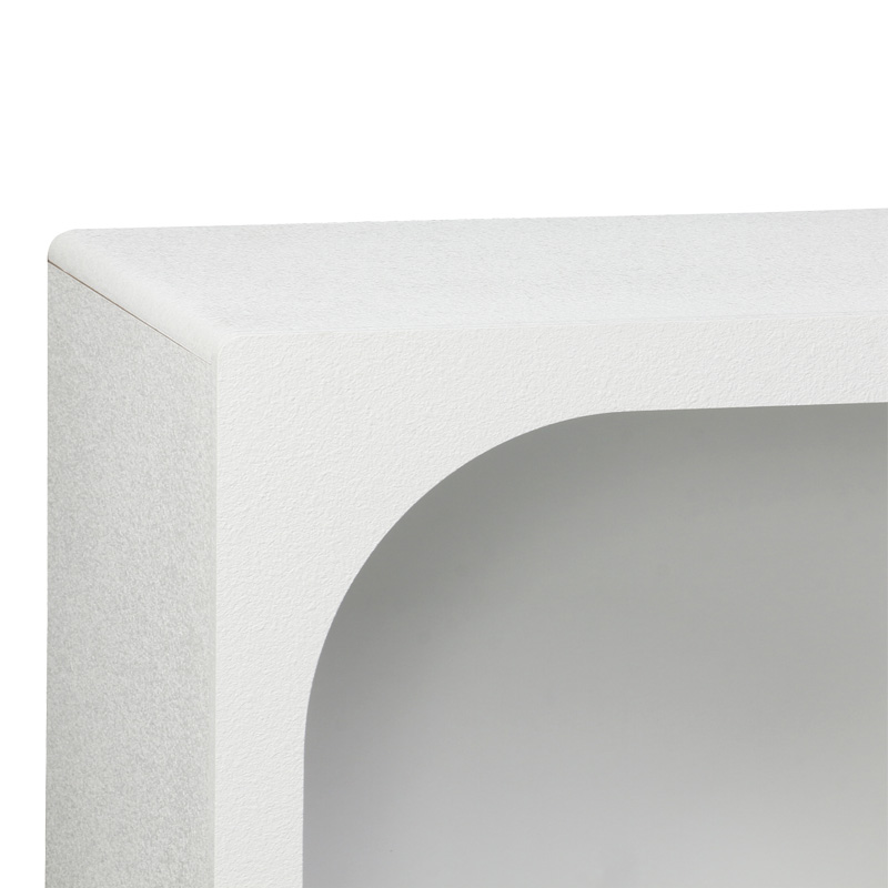 Μπουφές Emersi pakoworld με ράφια mdf σε λευκή απόχρωση 164x34x76εκ