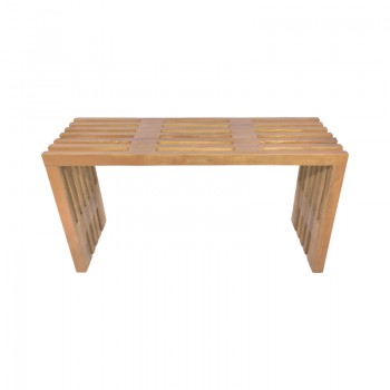 Παγκάκι Zen pakoworld teak ξύλο σε φυσική απόχρωση 90x30x48εκ