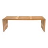 Παγκάκι Zen pakoworld teak ξύλο σε φυσική απόχρωση 140x35x48εκ