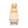 Παγκάκι Zen pakoworld teak ξύλο σε φυσική απόχρωση 140x35x48εκ