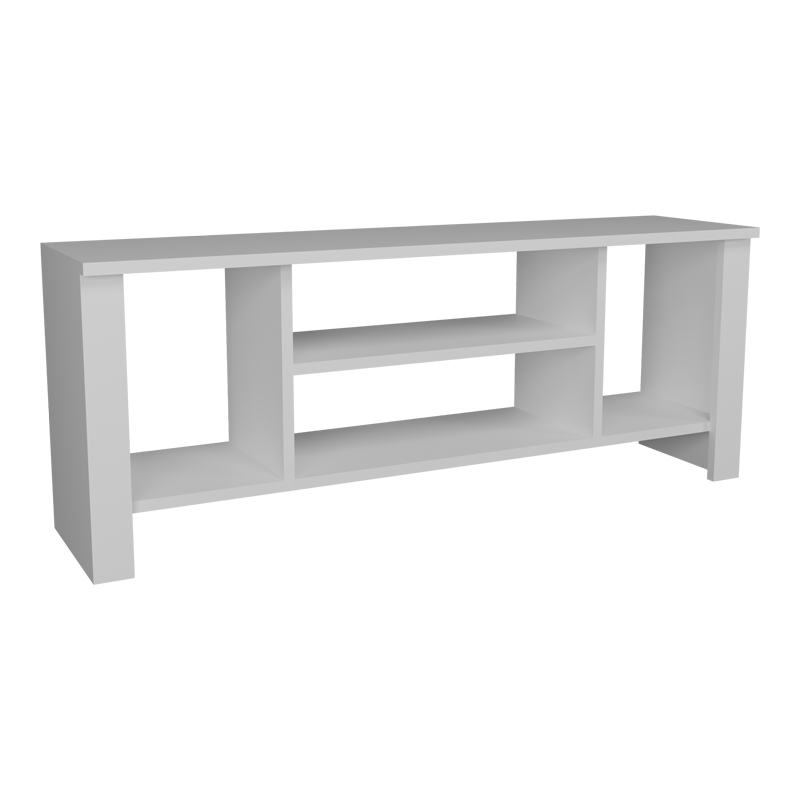 Έπιπλο τηλεόρασης Seref pakoworld σε λευκή απόχρωση 120x30x47εκ