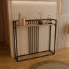 Κονσόλα Convida pakoworld oak με μαύρο μεταλλικό σκελετό 100x25x90εκ
