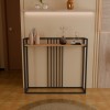Κονσόλα Convida pakoworld oak με μαύρο μεταλλικό σκελετό 100x25x90εκ