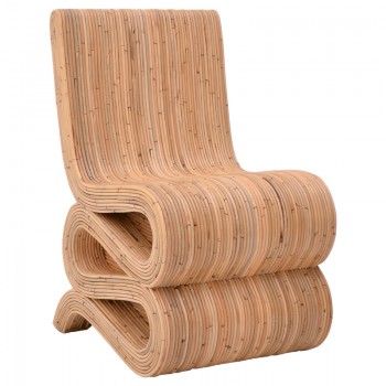 Πολυθρόνα Favorsy pakoworld rattan σε φυσική απόχρωση 52x65x90εκ