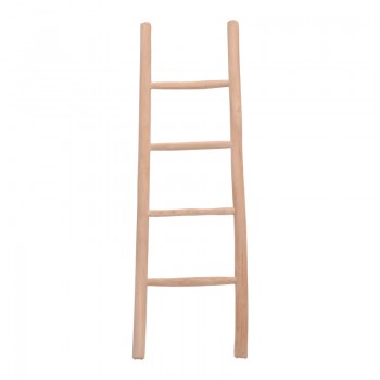 Σκάλα Morjeve pakoworld teak ξύλο σε φυσική απόχρωση 45x6x150εκ