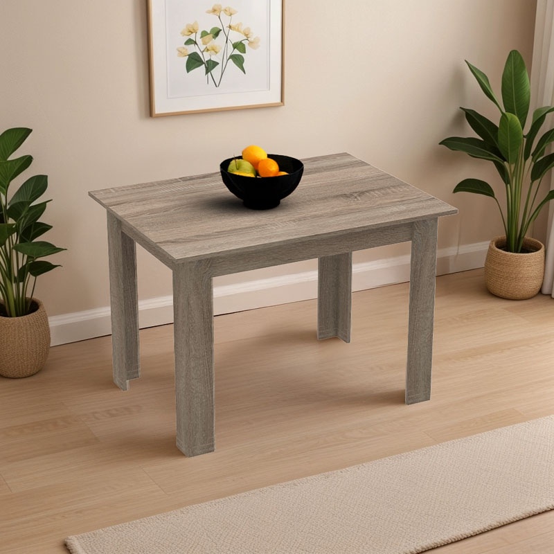 Τραπέζι Manka pakoworld σε sonoma truffle απόχρωση 110x80x77εκ