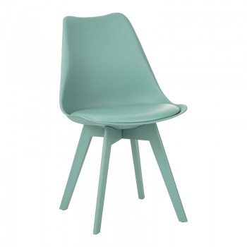 Καρέκλα Gaston I pakoworld PP-PU σε μέντα απόχρωση 48.5x53.5x81.5εκ