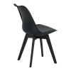 Καρέκλα Gaston I pakoworld PP-PU σε μαύρη απόχρωση 48.5x53.5x81.5εκ
