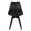 Καρέκλα Gaston I pakoworld PP-PU σε μαύρη απόχρωση 48.5x53.5x81.5εκ