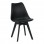 Καρέκλα Gaston I pakoworld PP-PU σε μαύρη απόχρωση 48.5x53.5x81.5εκ