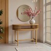 Κονσόλα Nodial pakoworld MDF/Bamboo σε φυσική απόχρωση 120x39x85εκ