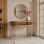 Κονσόλα Nodial pakoworld MDF/Bamboo σε φυσική απόχρωση 120x39x85εκ