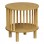 Κομοδίνο Nodial pakoworld MDF/Bamboo σε φυσική απόχρωση Φ40x40εκ