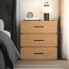 Κομοδίνο Sonlen pakoworld mdf σε oak απόχρωση 60x40x66εκ
