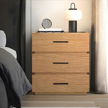 Κομοδίνο Sonlen pakoworld mdf σε oak απόχρωση 60x40x66εκ