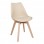 Καρέκλα Gaston pakoworld PP-PU taupe απόχρωση- φυσικό πόδι 43x51x75εκ