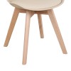 Καρέκλα Gaston pakoworld PP-PU taupe απόχρωση- φυσικό πόδι 43x51x75εκ
