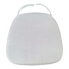 Μαξιλάρι Tiffany pakoworld ύφασμα σε λευκή απόχρωση 40.5x38.5x4εκ