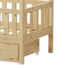 Παιδικό κρεβάτι Bendina τ. Montessori με συρτάρι pakoworld ξύλο πεύκου σε φυσική απόχρωση 70x140εκ