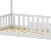 Παιδικό κρεβάτι Callan τ. Montessori με κιγκλίδωμα pakoworld ξύλο πεύκου σε λευκή απόχρωση 90x190εκ