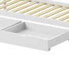 Παιδικό κρεβάτι Mellin τ. Montessori με 2 συρτάρια pakoworld ξύλο πεύκου σε λευκή απόχρωση 90x190εκ