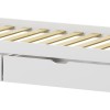 Παιδικό κρεβάτι Mellin τ. Montessori με 2 συρτάρια pakoworld ξύλο πεύκου σε λευκή απόχρωση 90x190εκ