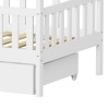 Παιδικό κρεβάτι Piccolo τ. Montessori με 2 συρτάρια pakoworld ξύλο πεύκου σε λευκή απόχρωση 90x190εκ