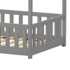 Παιδικό κρεβάτι Callan τ. Montessori με κιγκλίδωμα pakoworld ξύλο πεύκου σε γκρι απόχρωση 90x190εκ