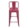 Σκαμπό μπαρ μεσαίου ύψους με πλάτη Utopia pakoworld terracotta 42x42x86εκ