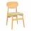 Καρέκλα Cardith pakoworld rubberwood-plywood σε φυσική απόχρωση-pu μπεζ 48x51x78εκ