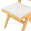 Καρέκλα Winslow pakoworld rubberwood σε φυσική απόχρωση-ύφασμα λευκό 46x58x80εκ