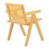 Πολυθρόνα Winslow pakoworld rubberwood-rattan σε φυσική απόχρωση 51x54x80εκ