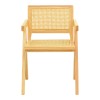 Πολυθρόνα Winslow pakoworld rubberwood-rattan σε φυσική απόχρωση 51x54x80εκ